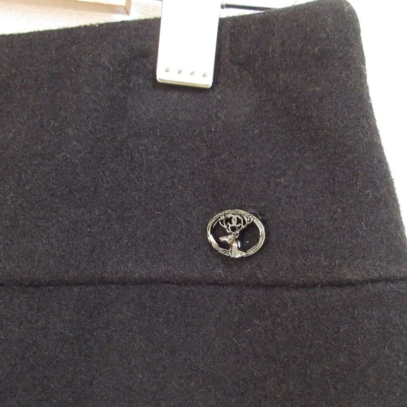 Chanel Logo Plate Miniskirt 38 Black