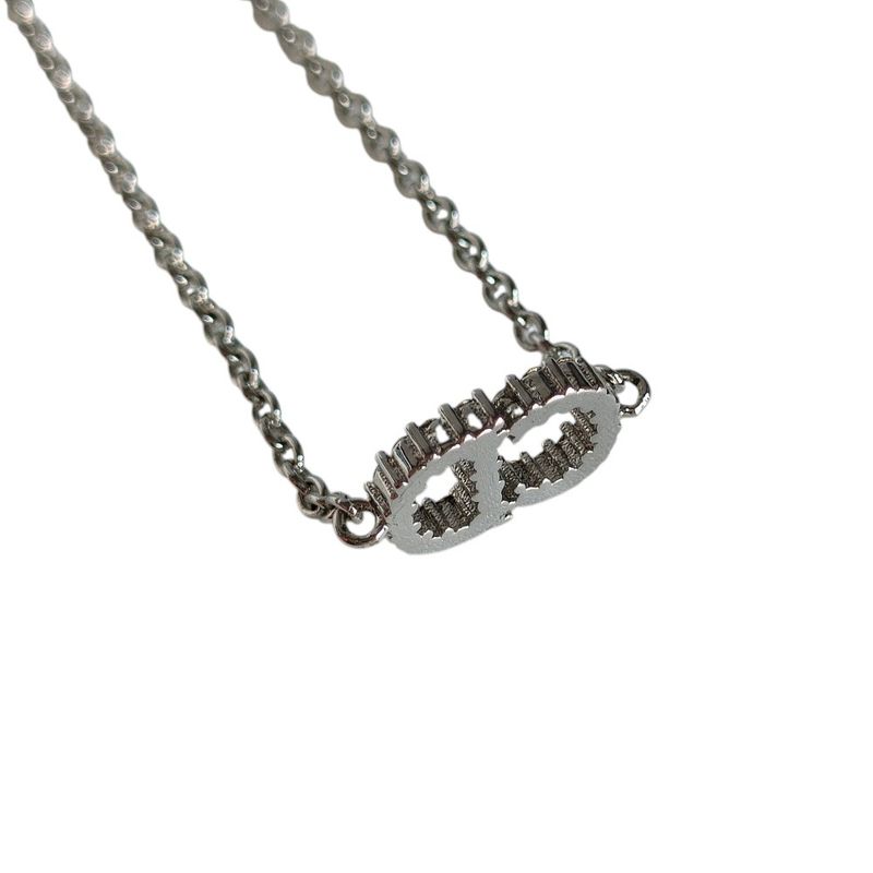 Dior Christian Rhinestone Clair D Lune Chain Bracelet Silver Metal