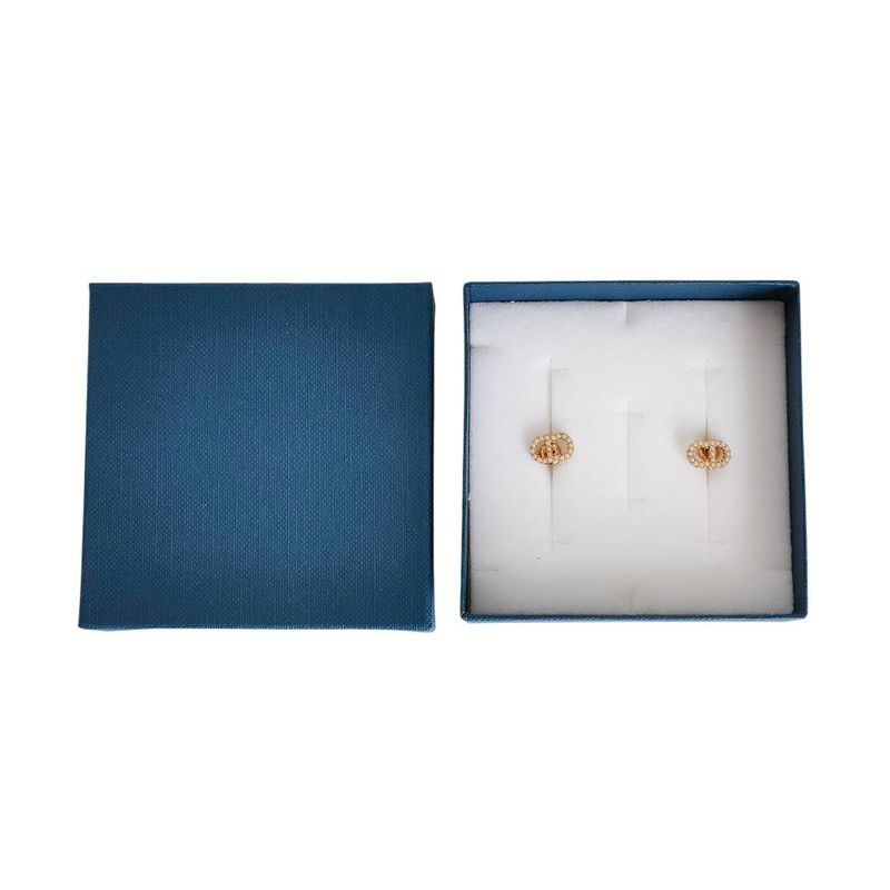 Dior Christian Clair D Lune Pearl Stud Earrings Gold Color