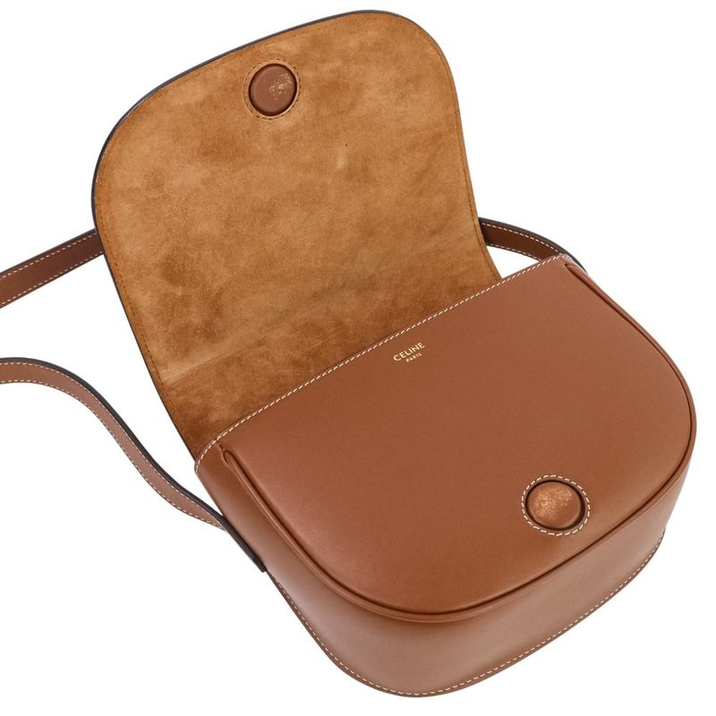 Celine Folco Cuir Triomphe Shoulder Bag Brown