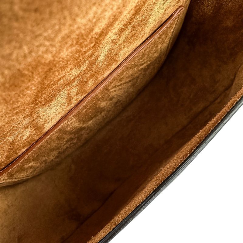 Celine Folco Cuir Triomphe Shoulder Bag Brown