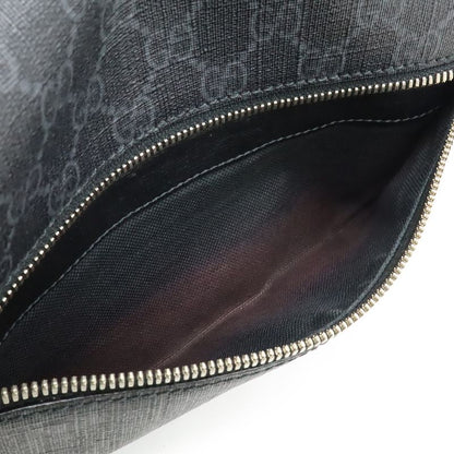 Gucci GG Supreme Large Waist Bag Leather Black Dark Gray