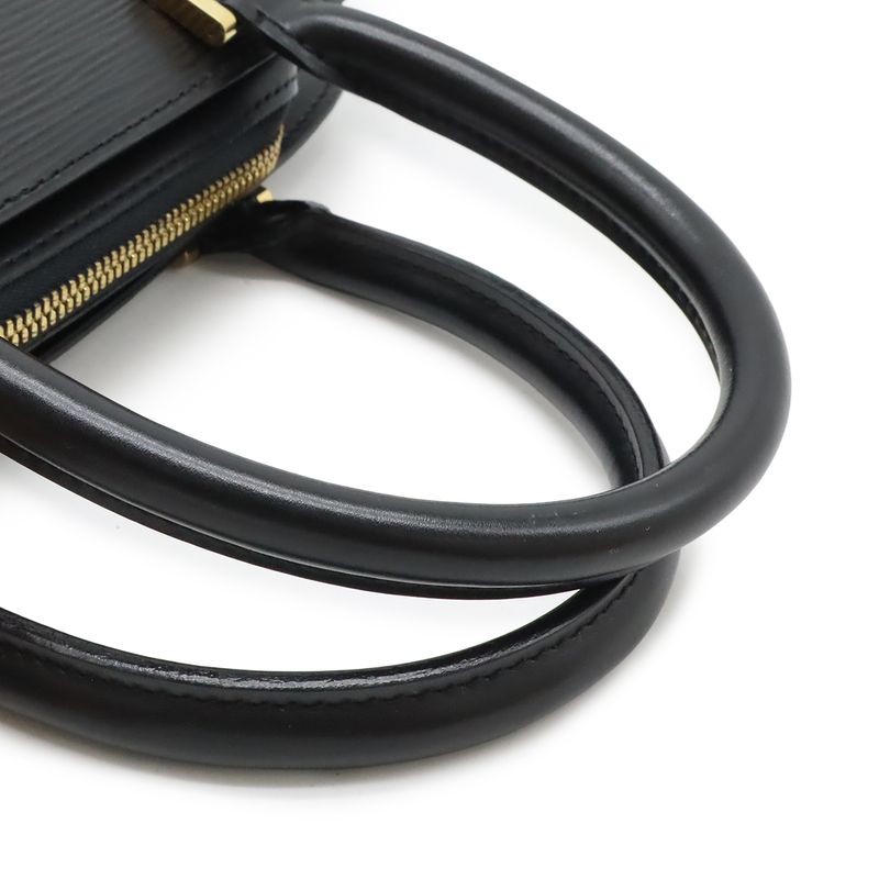 Louis Vuitton Epi Pont Neuf Handbag Leather Noir Black Gold