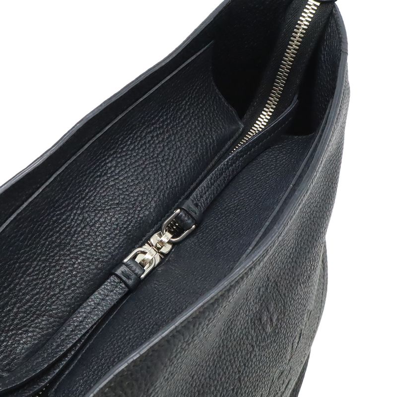Prada Vitello Phoenix Shoulder Bag Striped Shoulder Crossbody Leather Nero
