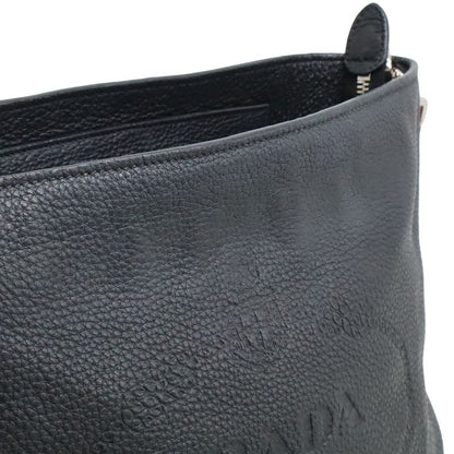 Prada Vitello Phoenix Shoulder Bag Striped Shoulder Crossbody Leather Nero