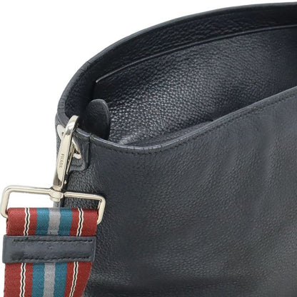 Prada Vitello Phoenix Shoulder Bag Striped Shoulder Crossbody Leather Nero