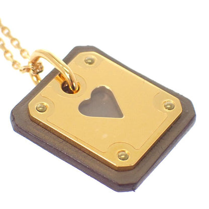 Hermes Ass Doucour PM Necklace Pendant Beige Etoupe