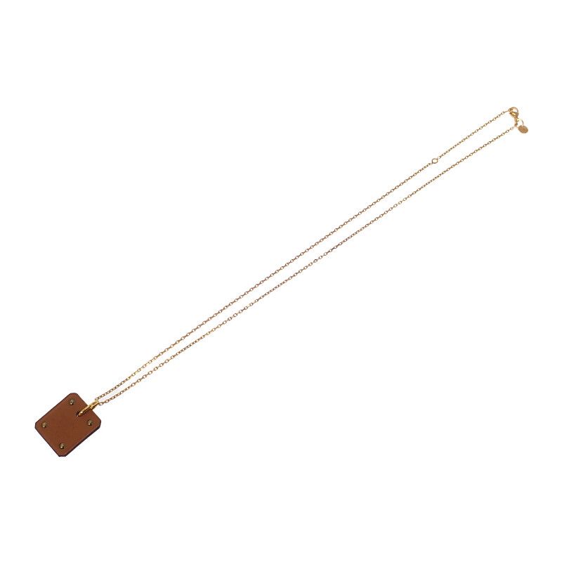 Hermes Ass Doucour PM Necklace Pendant Beige Etoupe
