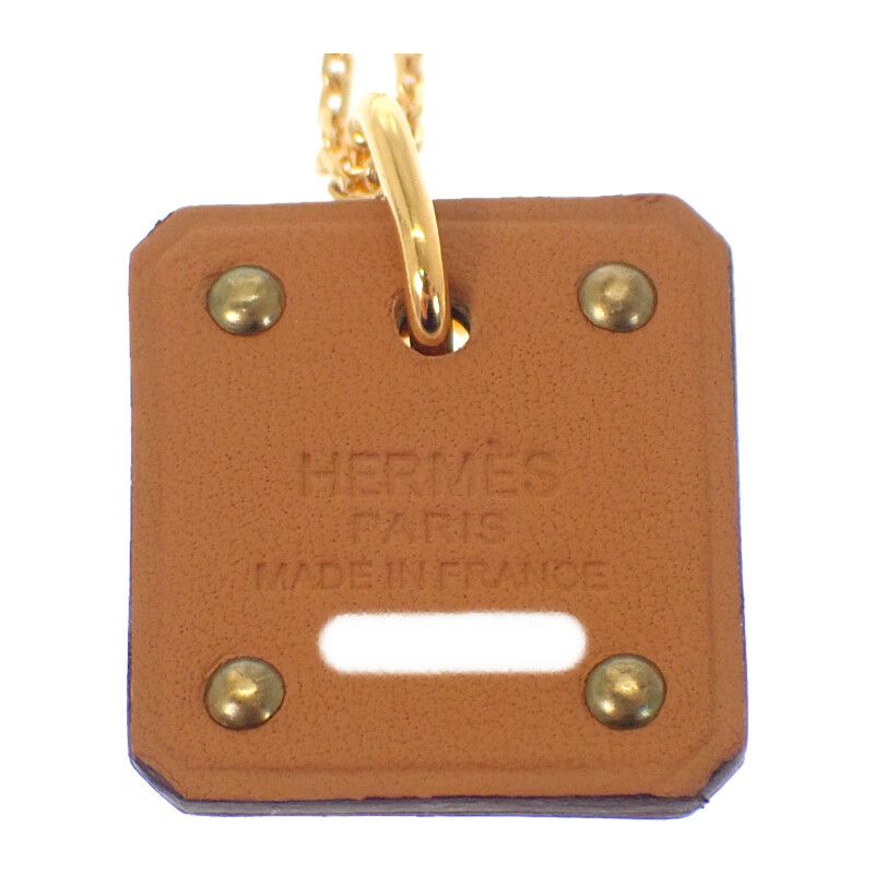 Hermes Ass Doucour PM Necklace Pendant Beige Etoupe