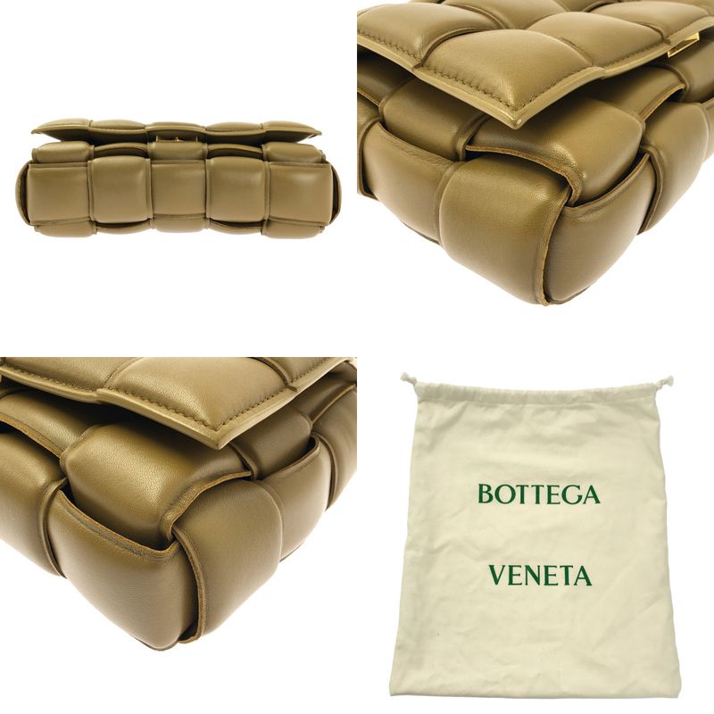 Bottega Veneta Maxi Intrecciato Paddet Cassette Leather Shoulder Bag Brown