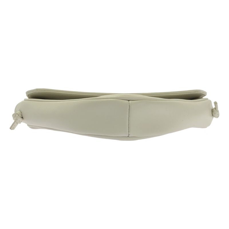 Celine Logo Triangle Shoulder Bag White