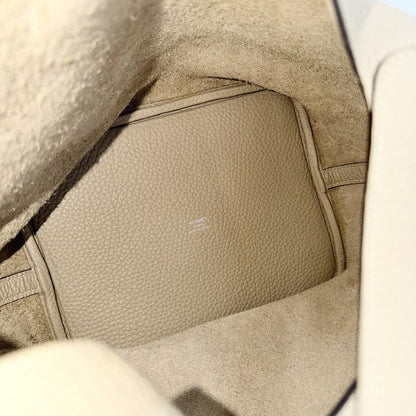 Hermes Handbag Picotin Lock MM Beige Taurillon