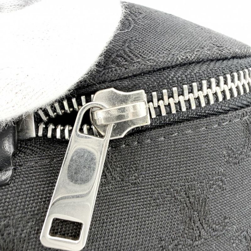 Celine Body Bag Triomphe Canvas Black Silver Har
