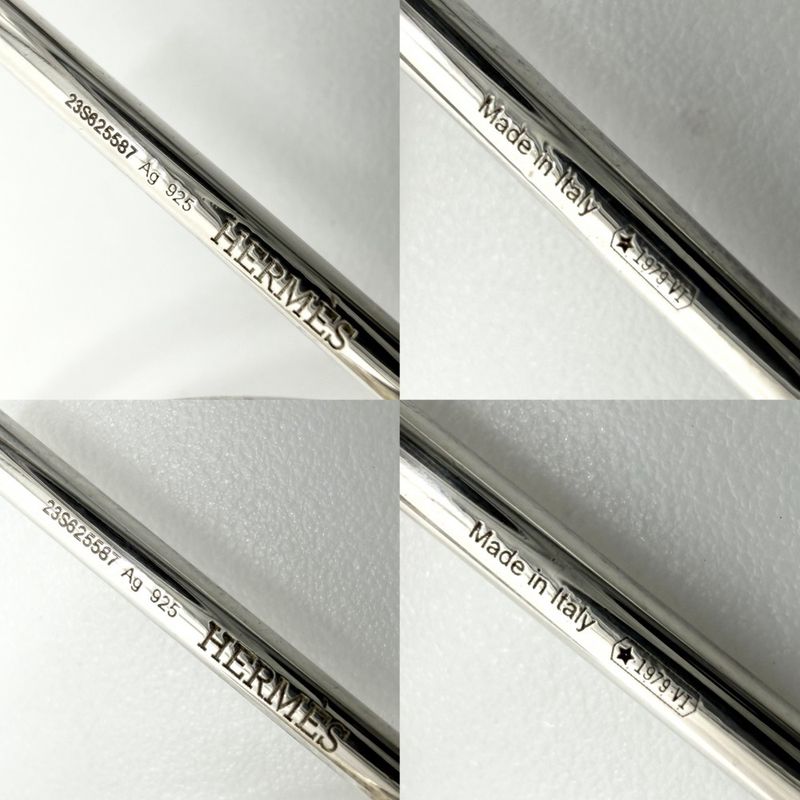 Hermes Earrings 's Loop MM Hoop 925 Sterling Silver