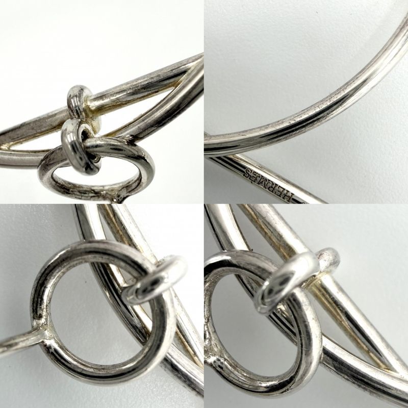 Hermes Earrings 's Loop MM Hoop 925 Sterling Silver