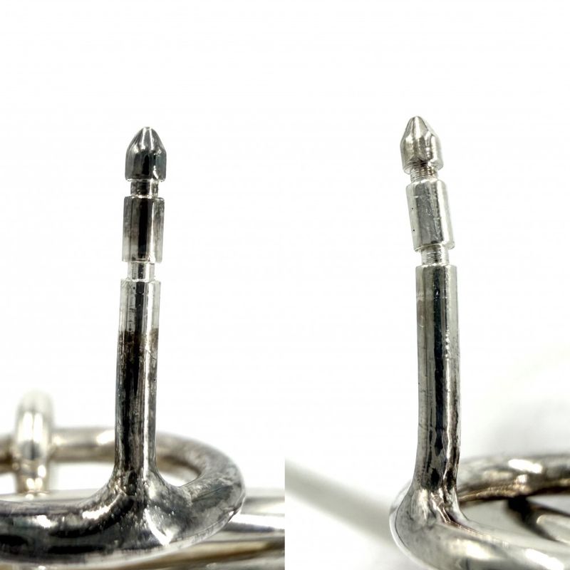 Hermes Earrings 's Loop MM Hoop 925 Sterling Silver