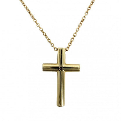 Tiffany & Co. Necklace Cross Pendant 18K YG