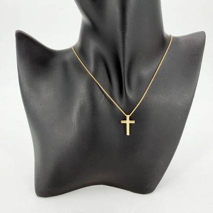Tiffany & Co. Necklace Cross Pendant 18K YG