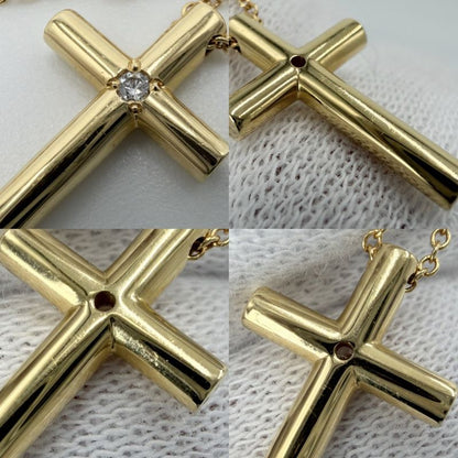 Tiffany & Co. Necklace Cross Pendant 18K YG