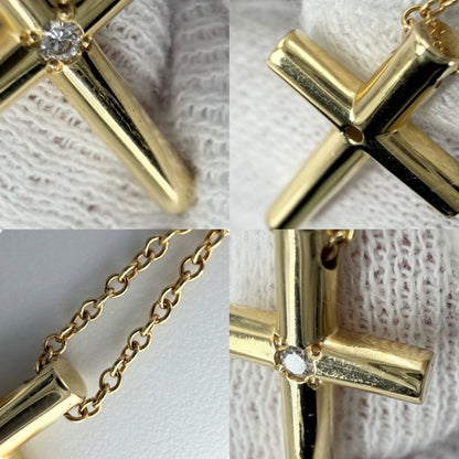Tiffany & Co. Necklace Cross Pendant 18K YG