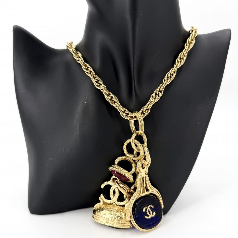 Chanel Necklace Gripoix CC Logo Long