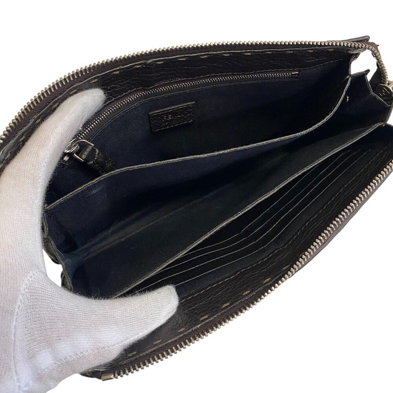 Fendi Pouch Second Bugs Slim Clutch