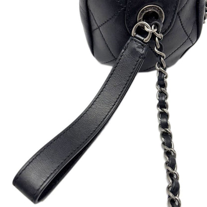 Chanel Bag Chain Shoulder 2-Way Logo Black Silver Gold Lambskin