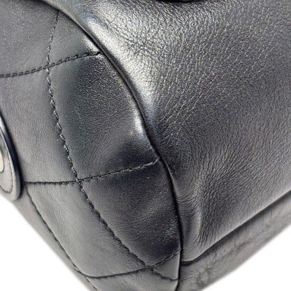 Chanel Bag Chain Shoulder 2-Way Logo Black Silver Gold Lambskin