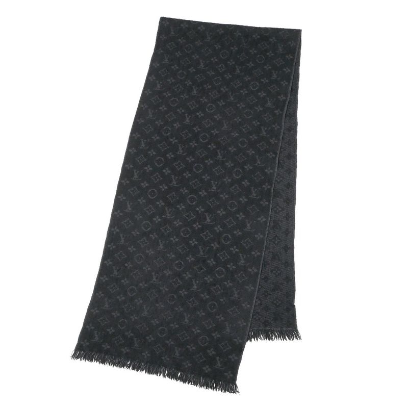 Louis Vuitton Monogram Classic Scarf Fringe Shawl