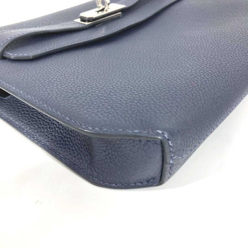 Hermes Clutch Kelly Depeche 25 Togo Navy