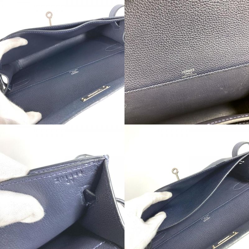 Hermes Clutch Kelly Depeche 25 Togo Navy