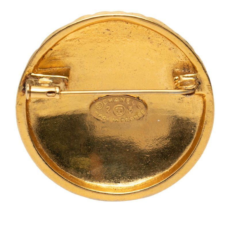 Chanel CC Logo Quilted Vintage Gold Plated