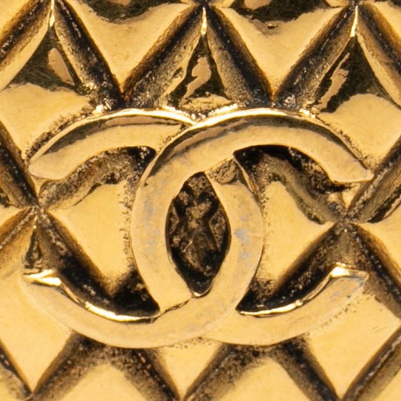 Chanel CC Logo Quilted Vintage Gold Plated