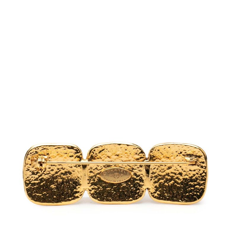 Chanel Triple CC Logo Vintage Gold Plated