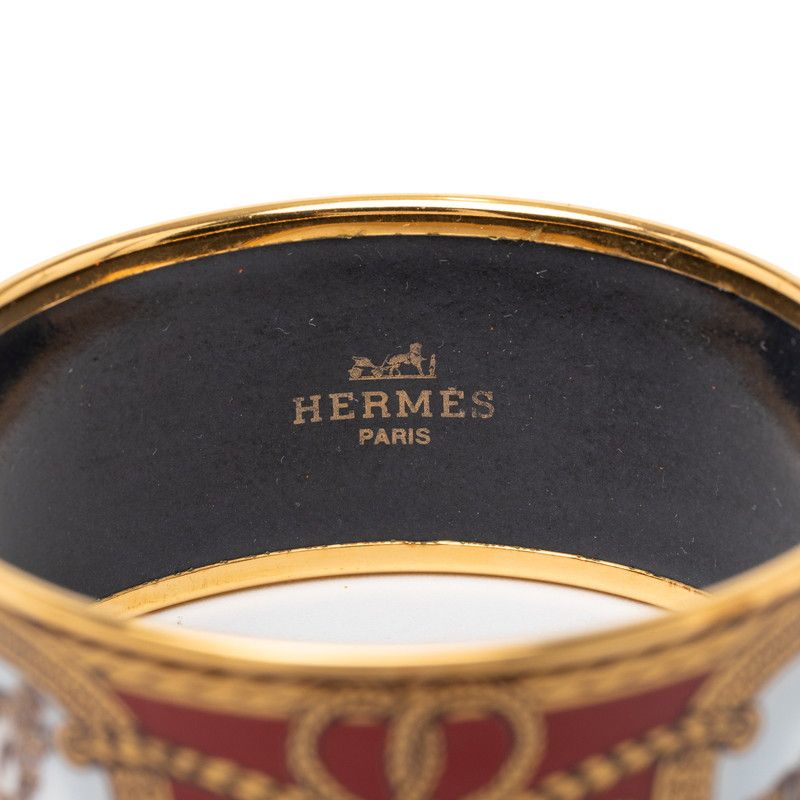 Hermes Enamel TGM Cloisonne Gold Multicolor Plated