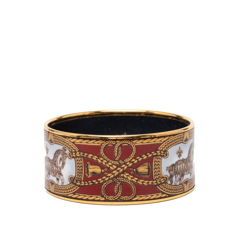 Hermes Enamel TGM Cloisonne Gold Multicolor Plated
