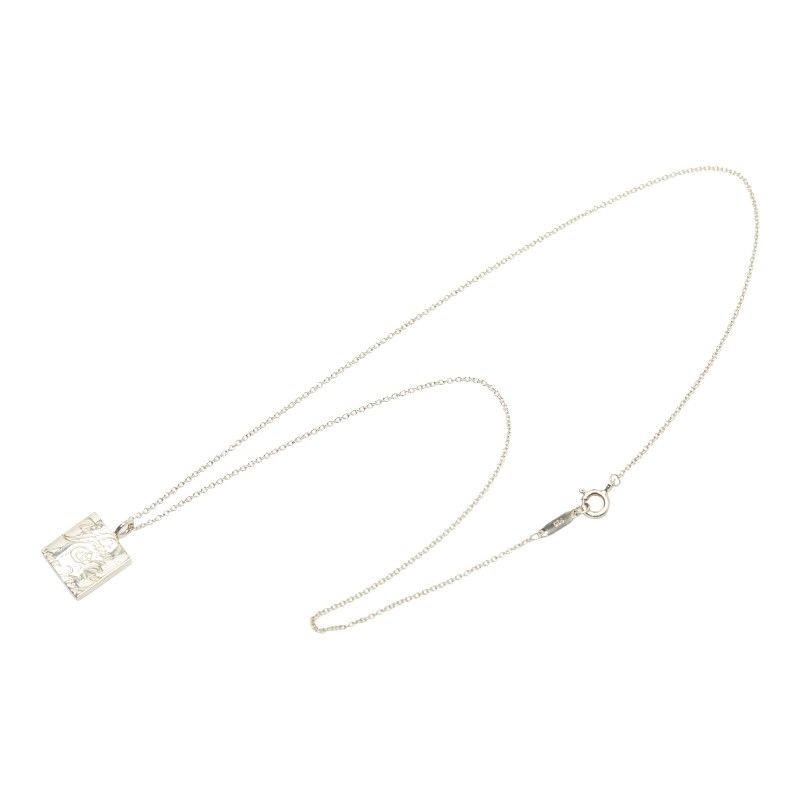 Tiffany & Co. Notes Square Logo Plate Silver