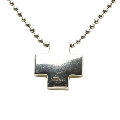 Tiffany & Co. Roman Cross Ball Chain Necklace Silver