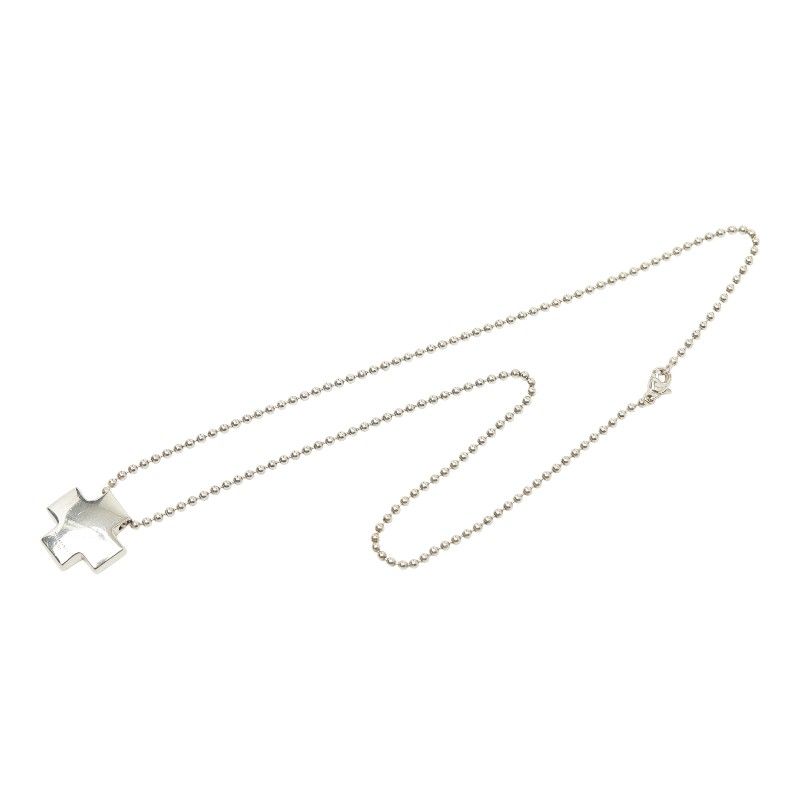 Tiffany & Co. Roman Cross Ball Chain Necklace Silver