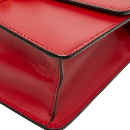 Gucci Sherry Line Sylvie Small Crossbody Chain Shoulder Bag Red Leather