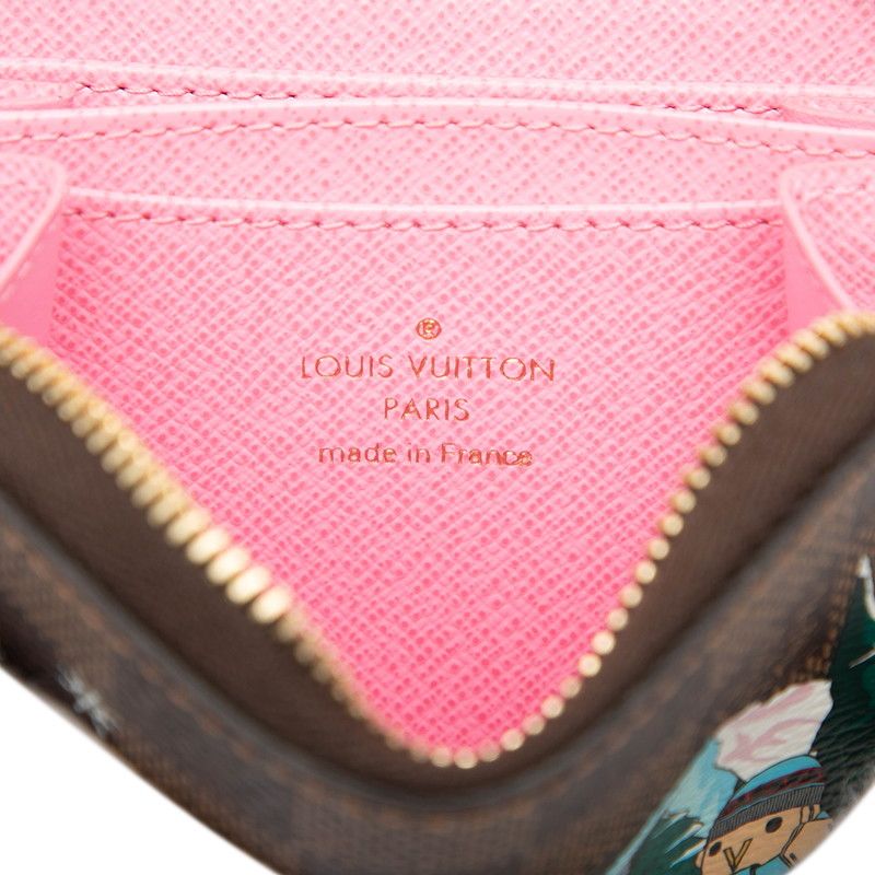 Louis Vuitton Damier Zippy Coin Purse Vivienne Black Multicolor