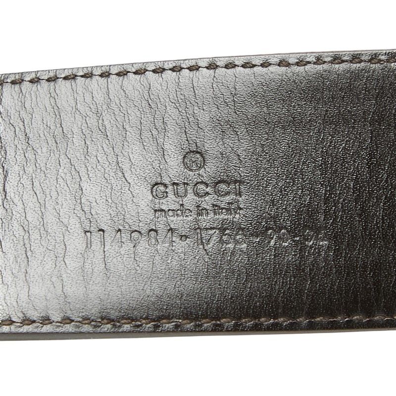 Gucci Interlocking Sherry Line Belt 36 Brown Multicolor Leather
