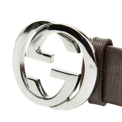 Gucci Interlocking Sherry Line Belt 36 Brown Multicolor Leather
