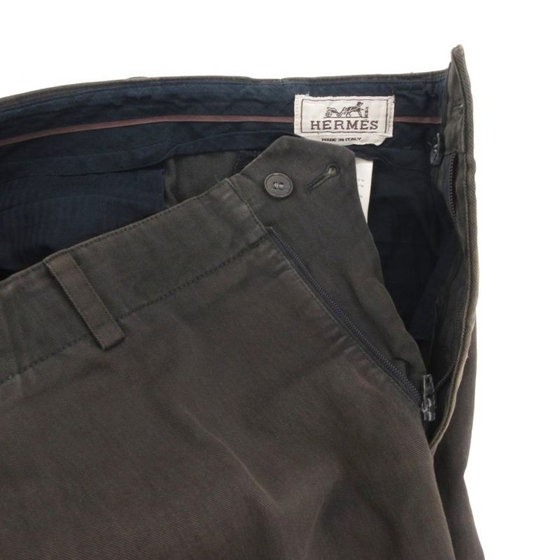 Hermes Twill Pants Slacks Center Press Top