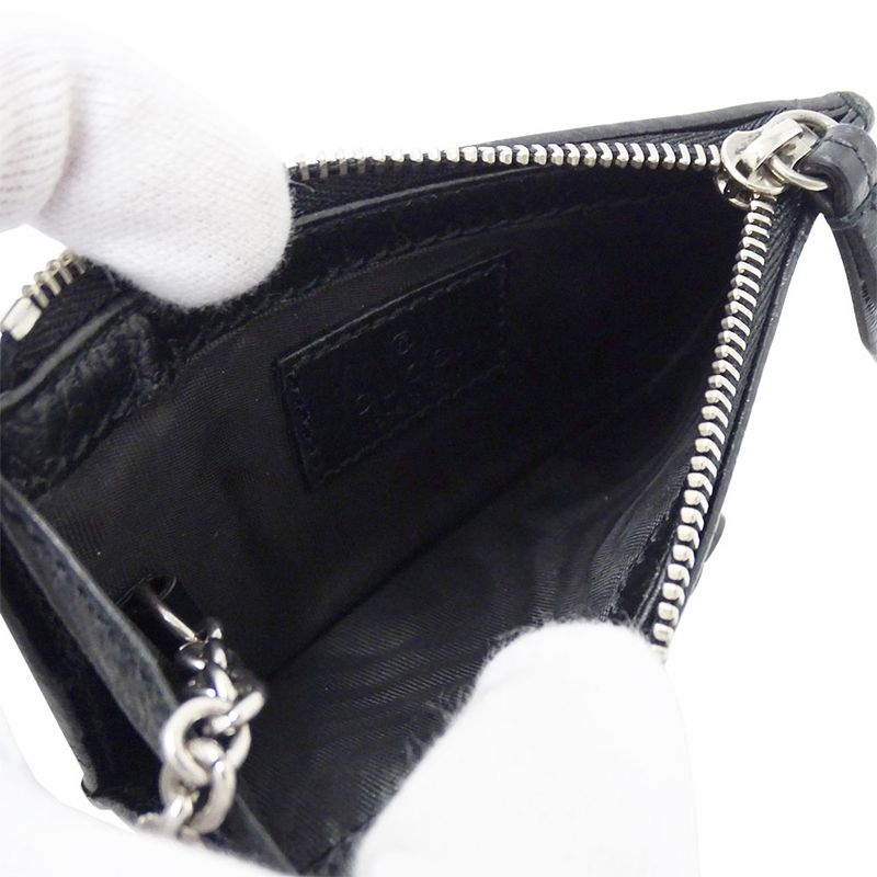 Gucci Wallet Coin Case Petit Marmont Leather Black