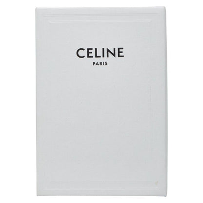 Celine Triomphe Compact Wallet Trifold Wallet Golden Khaki Green Leather