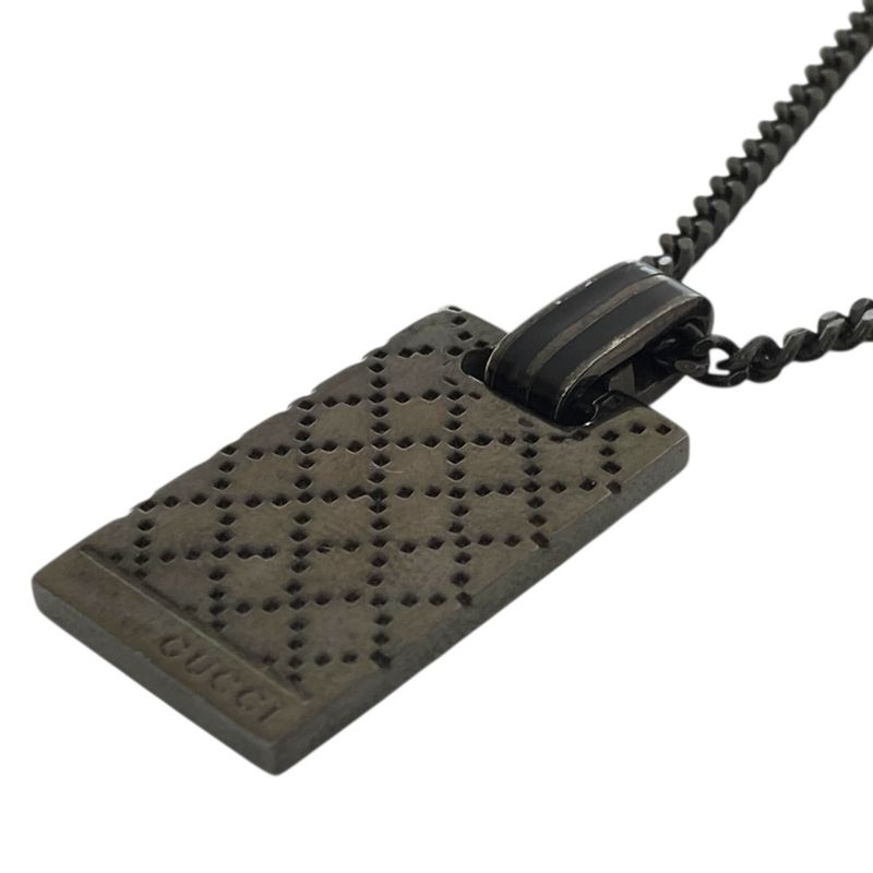 Gucci Diamante Diamantissima Necklace Pendant Square Plate Logo