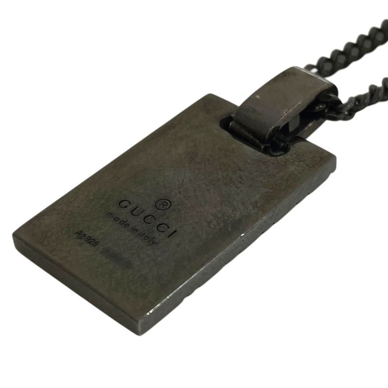 Gucci Diamante Diamantissima Necklace Pendant Square Plate Logo