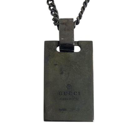 Gucci Diamante Diamantissima Necklace Pendant Square Plate Logo