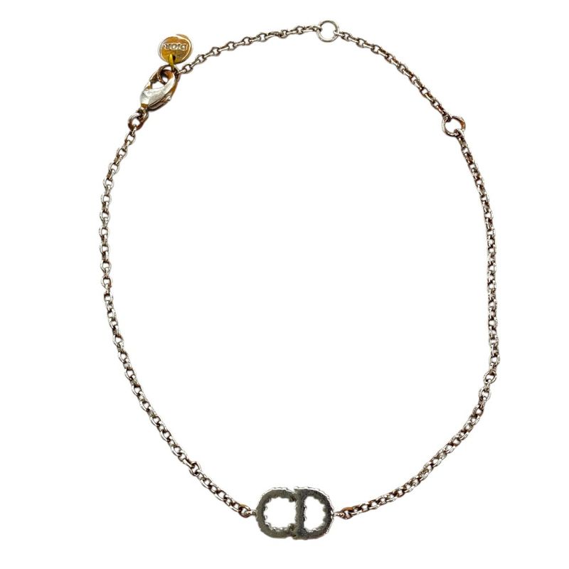 Dior Clair de Lune Bracelet CD Logo Rhinestone Silver